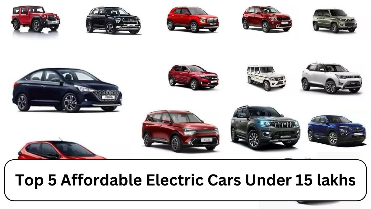 Top 5 Affordable Electric Cars Under 15 lakhs in India
